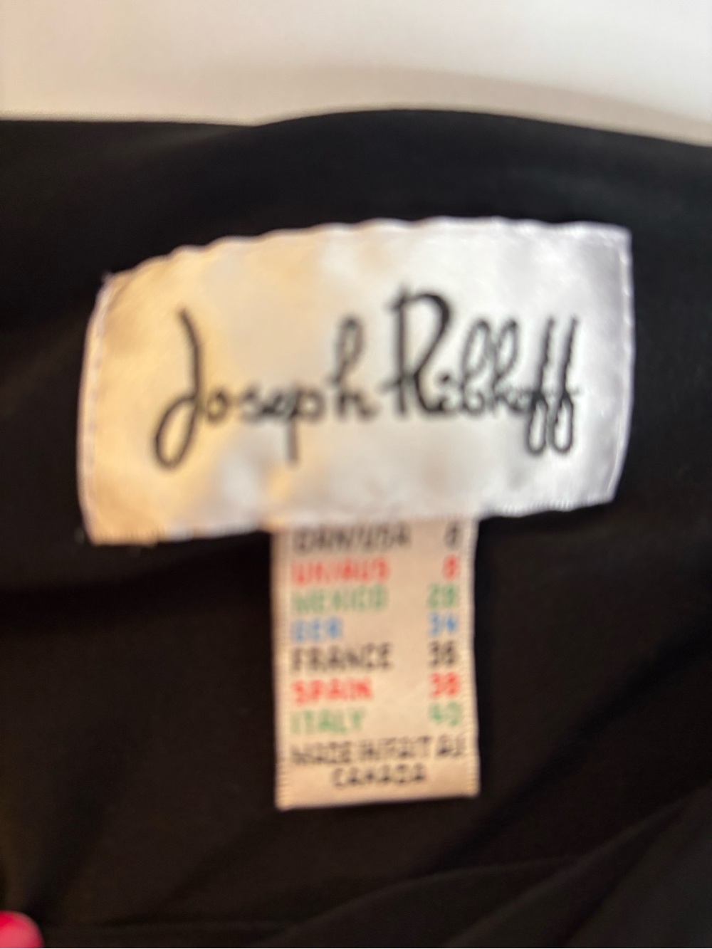 Joseph Ribkoff Black Ruched Front Tank Top - Picture 3 of 5
